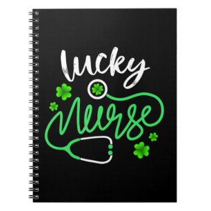 Lucky Nurse RN - Funny St. Patricks Day Kleeblatt Notizblock