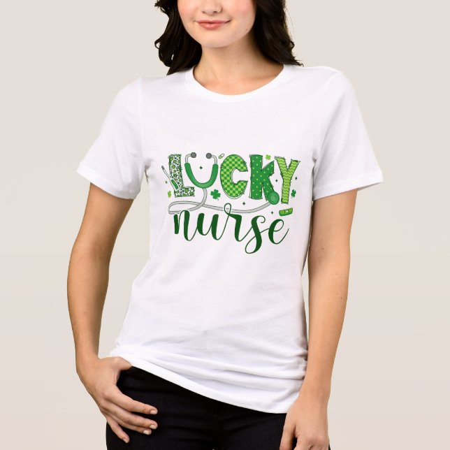 Lucky Nurse St Patricks Day | Cute Nurse Tee (Vorderseite)