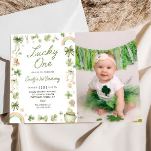 Lucky One 1. Geburtstag St. Patrick's Day Einladun Einladung