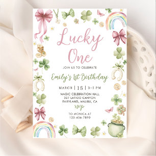 Lucky One 1. Geburtstag St. Patrick's Day Einladun Einladung