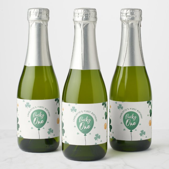 Lucky One 1. Geburtstag St Patricks Day Kleeblatt (Flaschen)