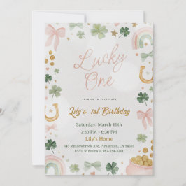 Lucky One 1st Birthday Invitation Einladung