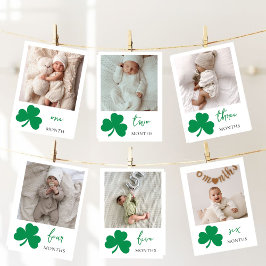 Lucky One Baby Milestone Photo Cards Shamrock Feiertagskarte