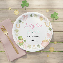 Lucky One Baby Shower Paper Plates – St Patricks Pappteller