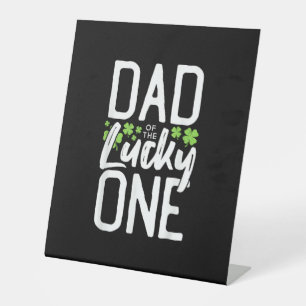 Lucky One First Birthday Dad Family St. Patrick's Sockelschild