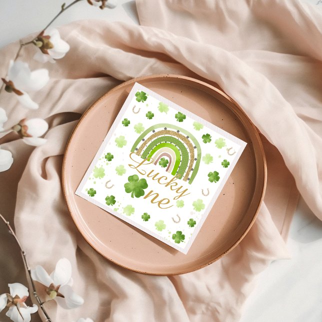 Lucky One First Birthday Napkins Serviette (Von Creator hochgeladen)