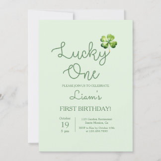 Lucky One Kleeblatt Birthday Boy Einladung