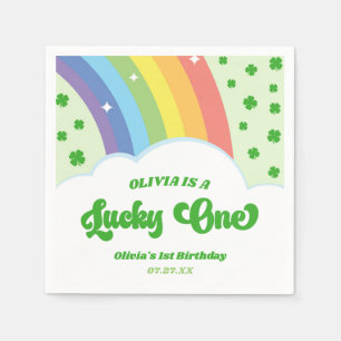 Lucky One Lucky Charm Rainbow 1. Geburtstag Party Serviette
