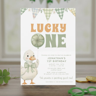 Lucky One St. Patrick's Day First Birthday Einladung