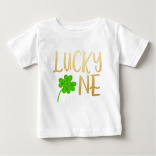 Lucky One St Patricks Day Gold Kleeblatt Geburtsta Baby T-shirt