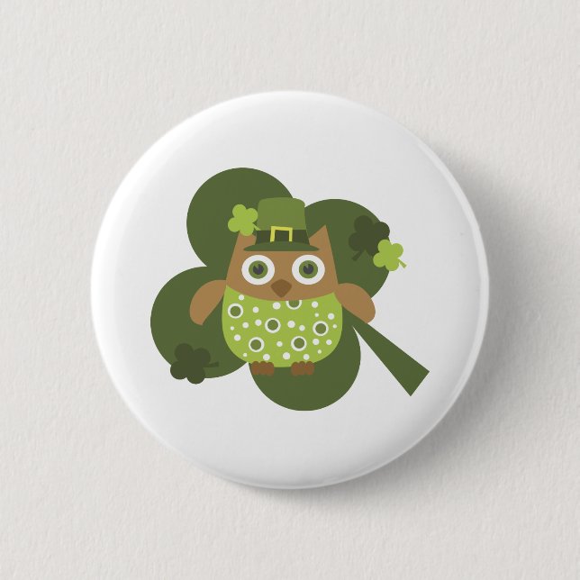 Lucky Owl Button (Vorderseite)