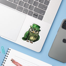 Lucky Owl St. Patrick's Day Sticker