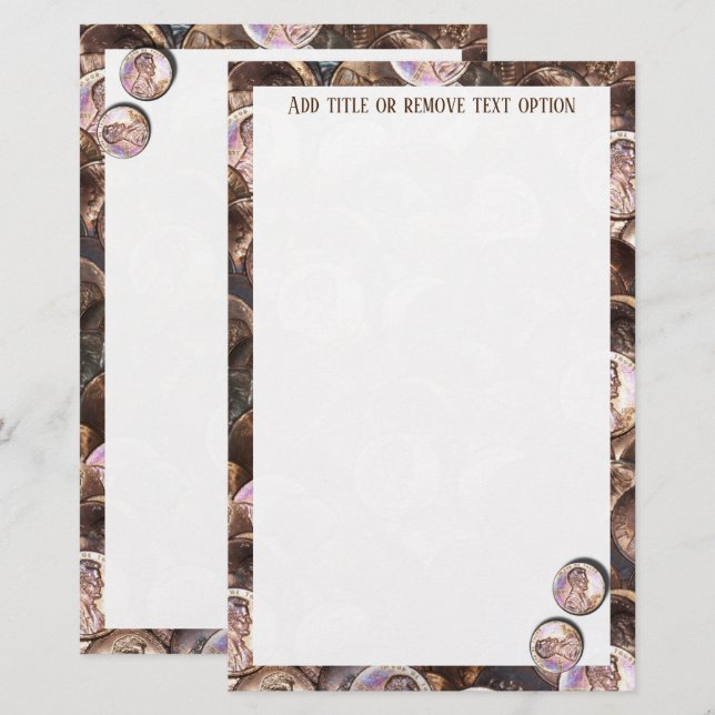 Lucky Pennies Briefpapier (Vorne/Hinten)