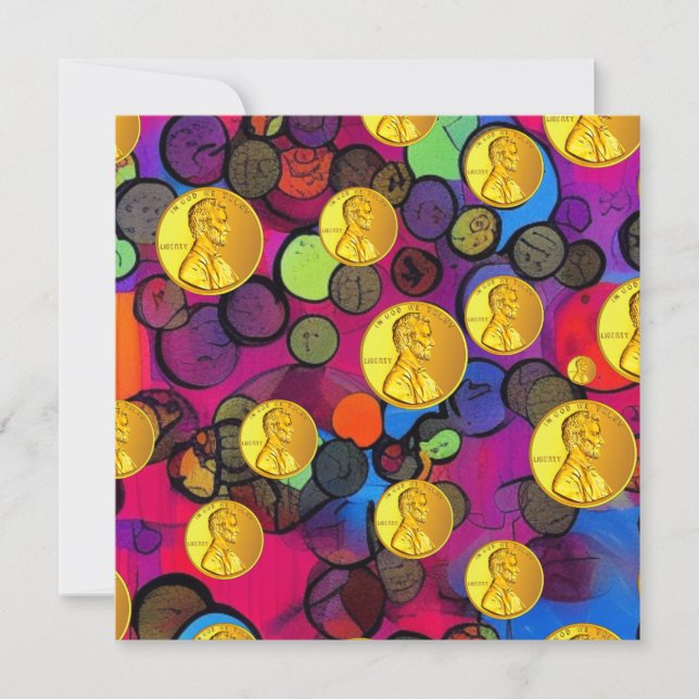 Lucky Pennies Feiertagskarte (Vorderseite)