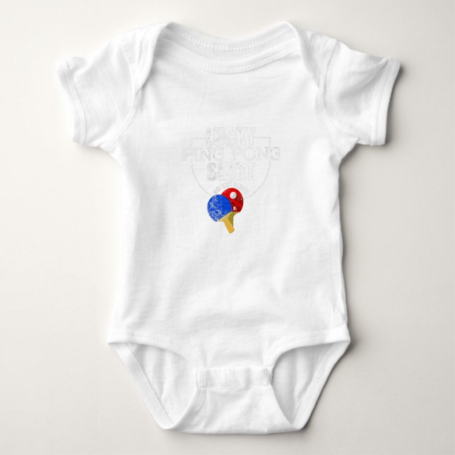 Lucky Ping Pong Funny für Tischtennis Spieler Baby Strampler (Vorderseite)