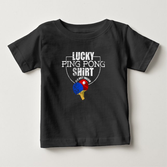 Lucky Ping Pong Funny für Tischtennis Spieler Baby T-shirt (Vorderseite)