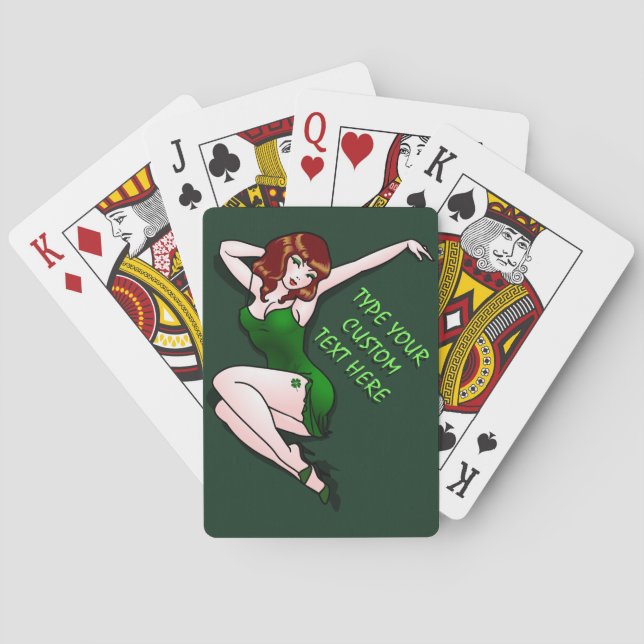 Lucky Playing Cards Lady Luck Personalisierte Kart Spielkarten (Rückseite)