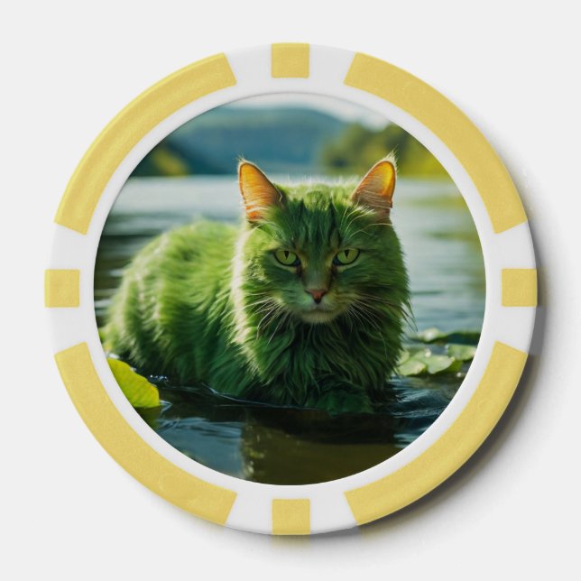 Lucky Pocker Chips für Katzen Liebhaber (Vorderseite)