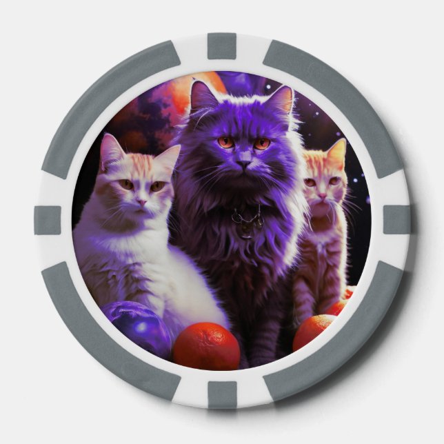Lucky Pocker Chips für Katzen Liebhaber (Vorderseite)
