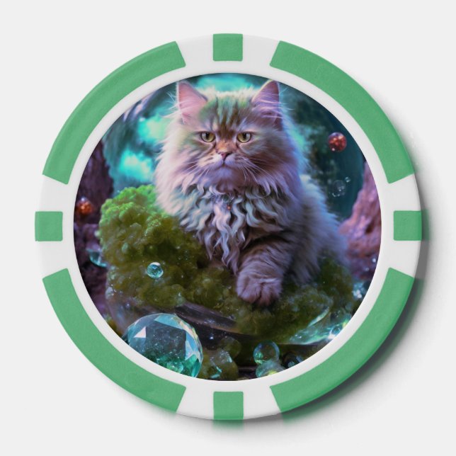 Lucky Pocker Chips für Katzen Liebhaber (Vorderseite)