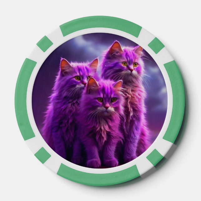 Lucky Pocker Chips für Katzen Liebhaber (Rückseite)