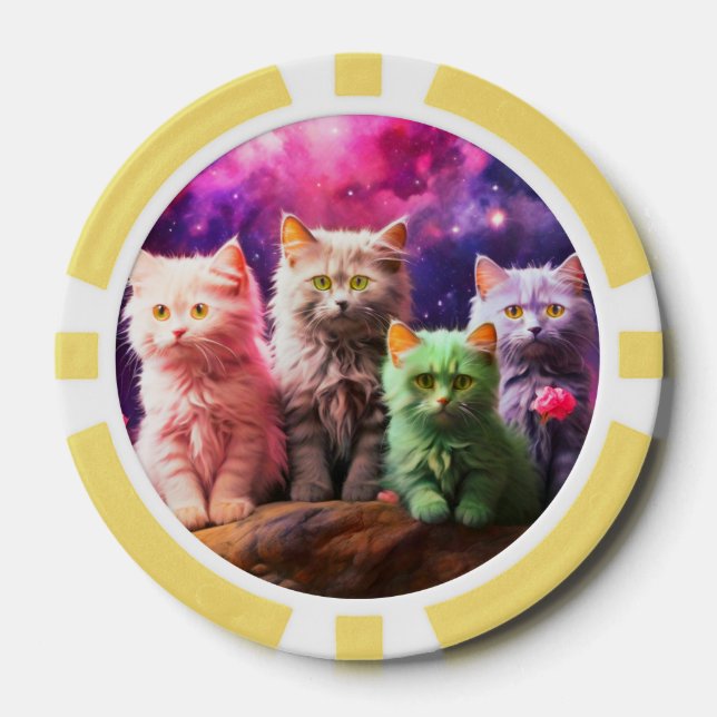 Lucky Pocker Chips für Katzen Liebhaber (Vorderseite)