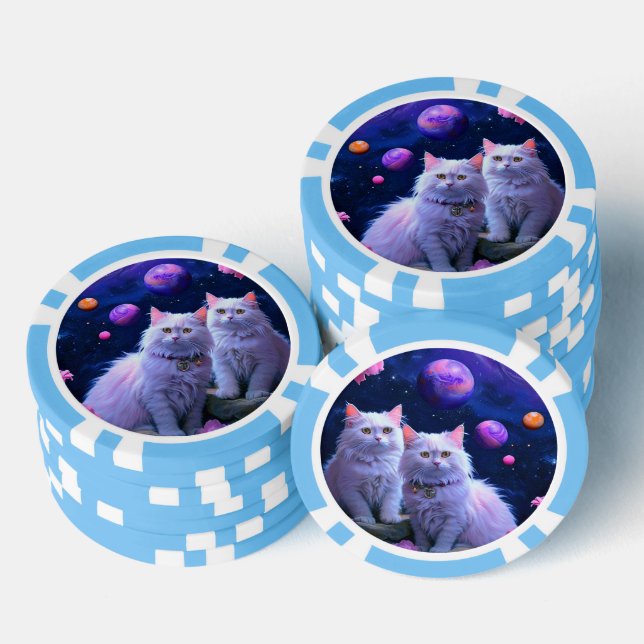 Lucky Poker Chips for Cat Lovers (Stapel)