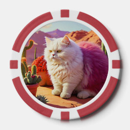 Lucky Poker Chips for Cat Lovers