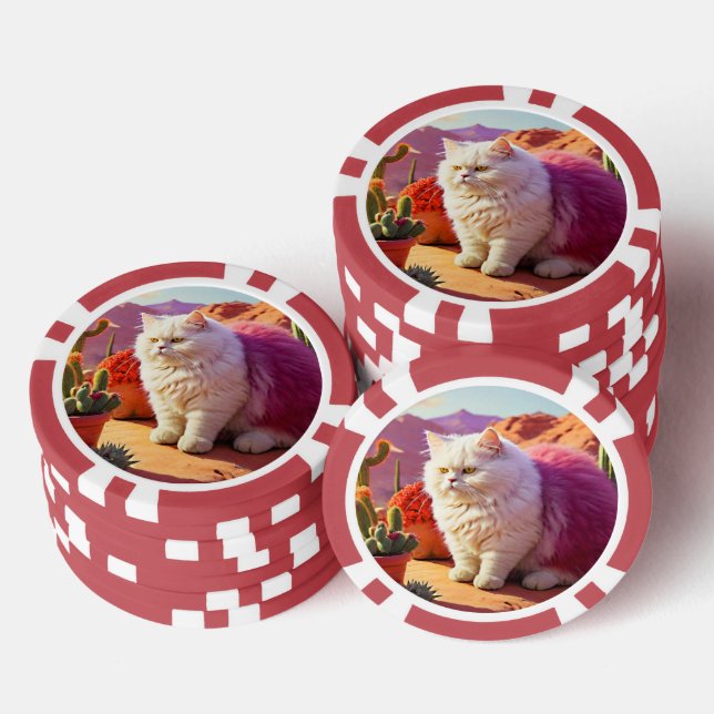 Lucky Poker Chips for Cat Lovers (Stapel)
