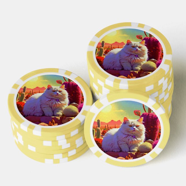 Lucky Poker Chips for Cat Lovers (Stapel)