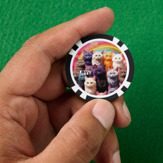 Lucky Poker Chips for Cat Lovers