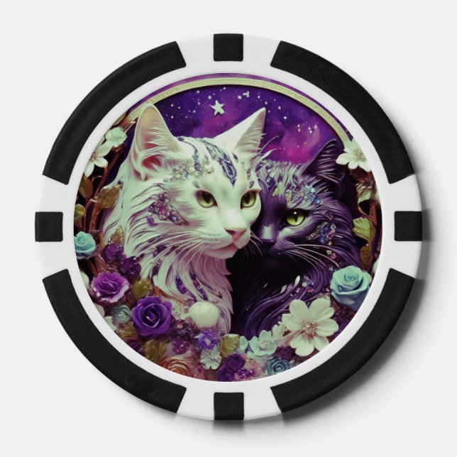 Lucky Poker Chips für Katzen Liebhaber (Vorderseite)