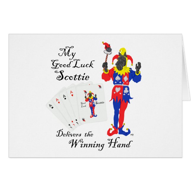 Lucky Poker Scottish Terrier (Vorderseite (Horizontal))