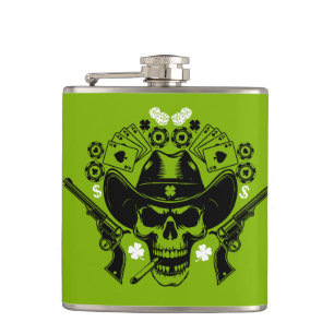 Lucky Poker Skull Flachmann