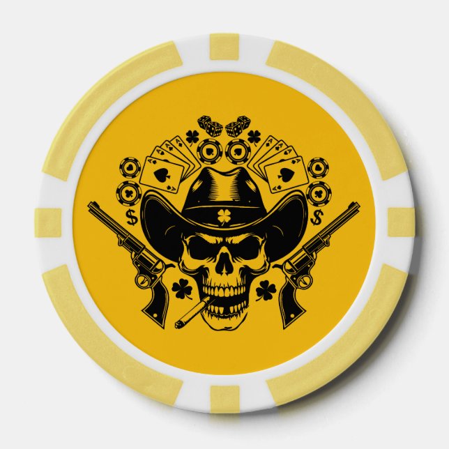 Lucky Poker Skull Pokerchips (Vorderseite)