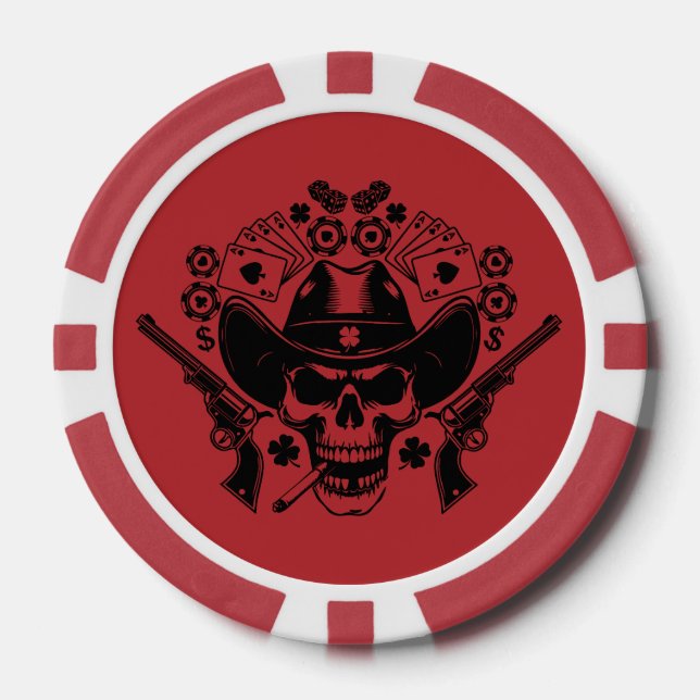 Lucky Poker Skull Pokerchips (Vorderseite)