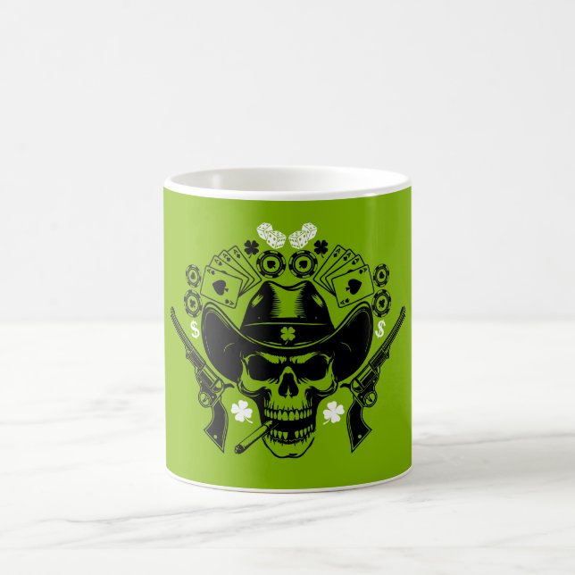 Lucky Poker Skull Verwandlungstasse (Mittel)