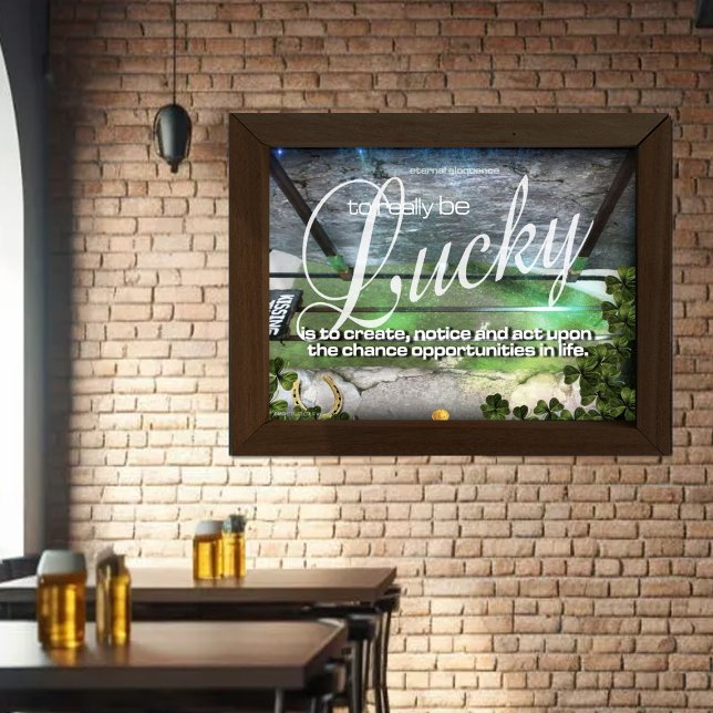 Lucky Poster - Abstrakter Blarney Stone Wall Art (🍀 This Blarney Stone-inspired poster adds Irish charm and inspiration to any pub, bar, or home.)