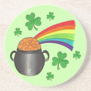 Lucky Pot of Gold Kleeblatt St. Patrick's Day Gree Untersetzer