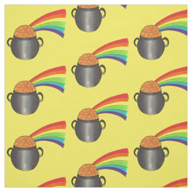 Lucky Pot of Gold Rainbow St. Patrick's Day Stoff (Muster)
