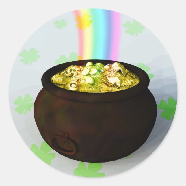 Lucky Pot of Gold Sticker (Vorderseite)