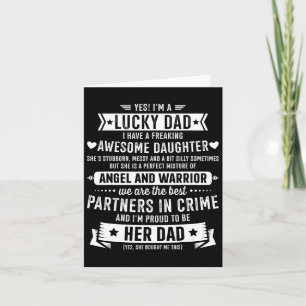 Lucky Proud Vater Phantastische Tochter für Vatert Karte