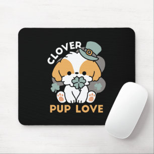 Lucky Pup mit Clover - St. Patrick's Day Gift Mousepad