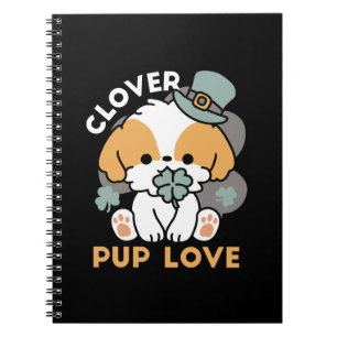 Lucky Pup mit Clover - St. Patrick's Day Gift Notizblock