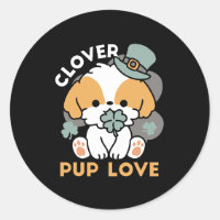 Lucky Pup mit Clover - St. Patrick's Day Gift