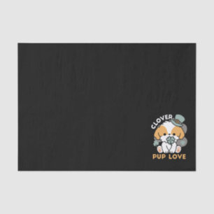 Lucky Pup mit Clover - St. Patrick's Day Gift Seidenpapier