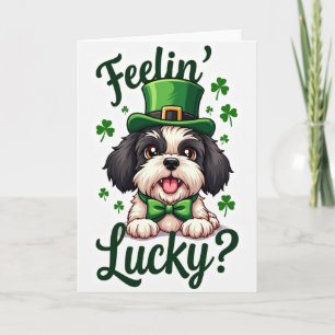 Lucky Puppy St. Patricks Day Karte