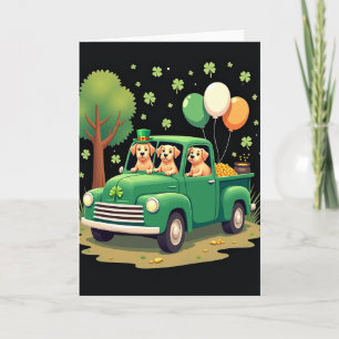 Lucky Puppy Truck St. Patricks Karte