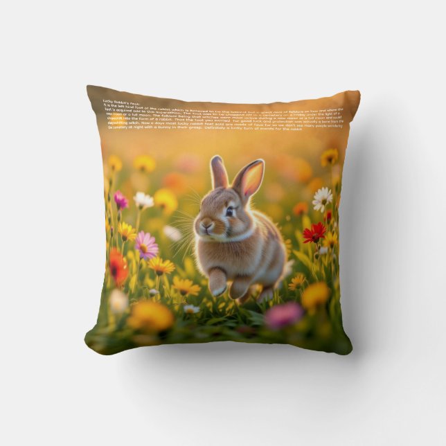 Lucky Rabbit Foot Kissen (Vorderseite)