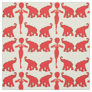 Lucky Red Elefant Stoff